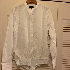 NWTs Jcrew Button Down 365 bodysuit Shirt Size 10
